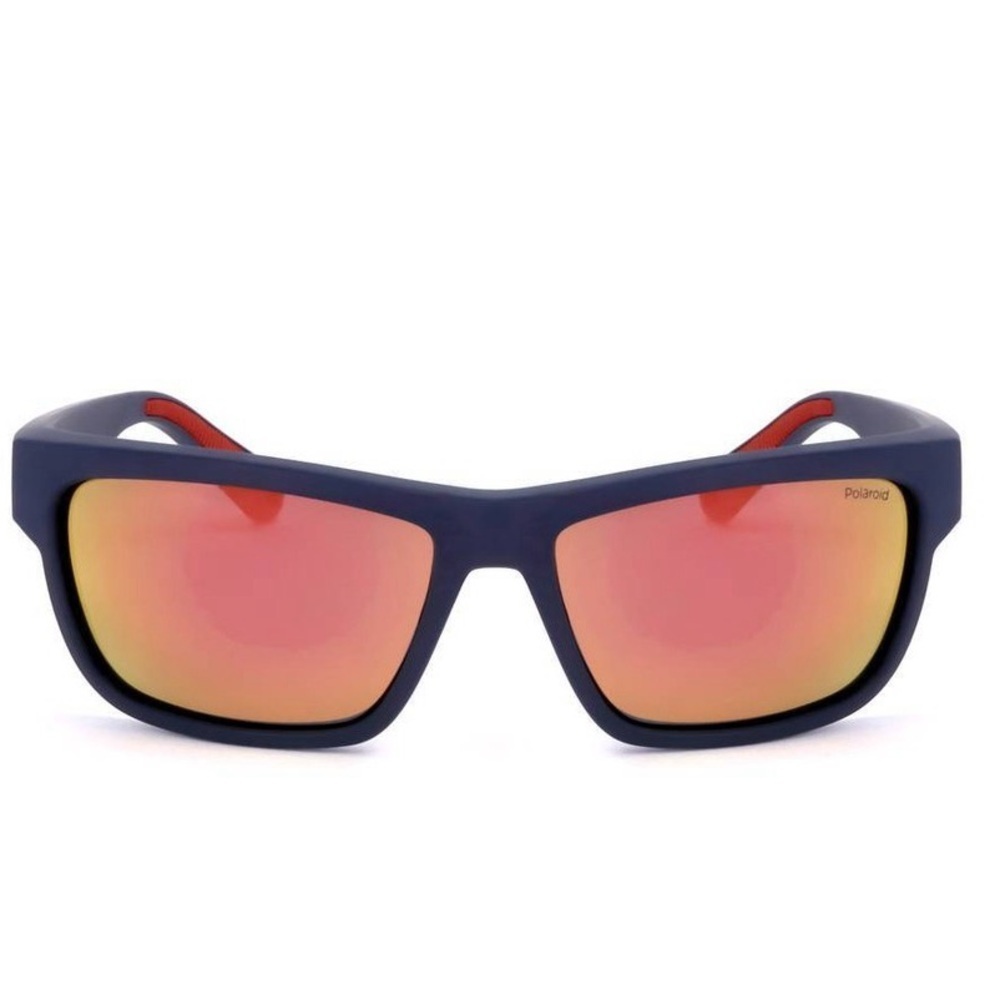 Unisex Sunlit Sunglasses Polaroid Navy Sunglasses with Orange Lenses